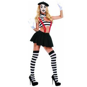 Starline Women's Sexy Hush Mime Costume Set SMALL
